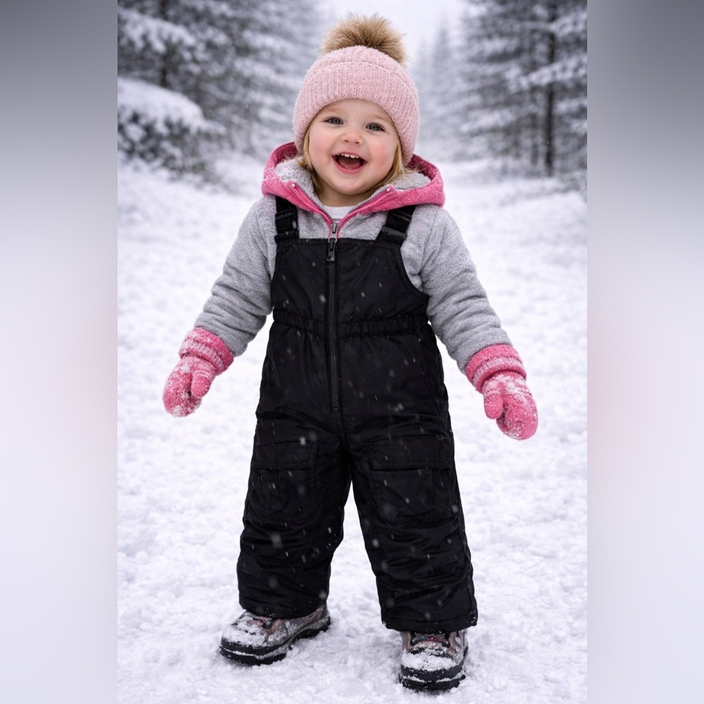 Cat & Jack Toddler Snow Bib 18M | Insulated Winter Overalls | EUC